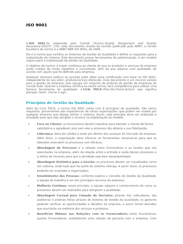 Iso 9001 | PDF