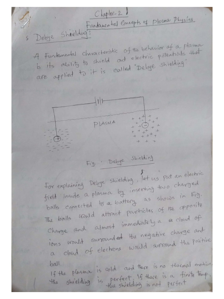Plasma Physics, Chapter - 2 | PDF