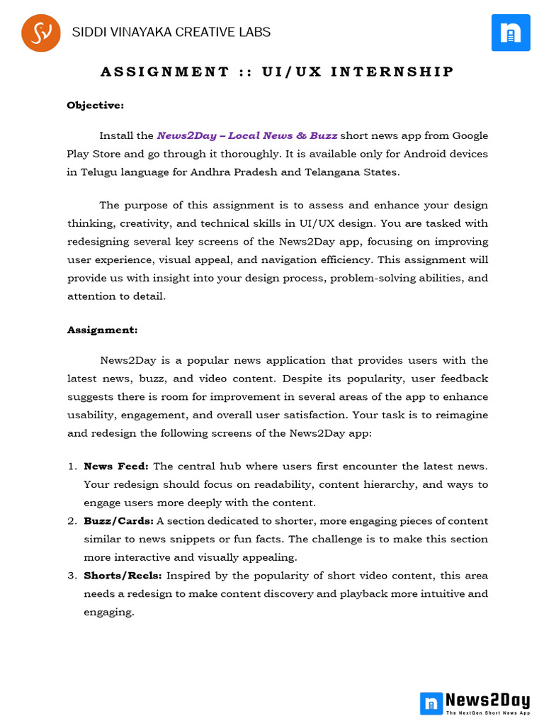 UIX Internship | PDF