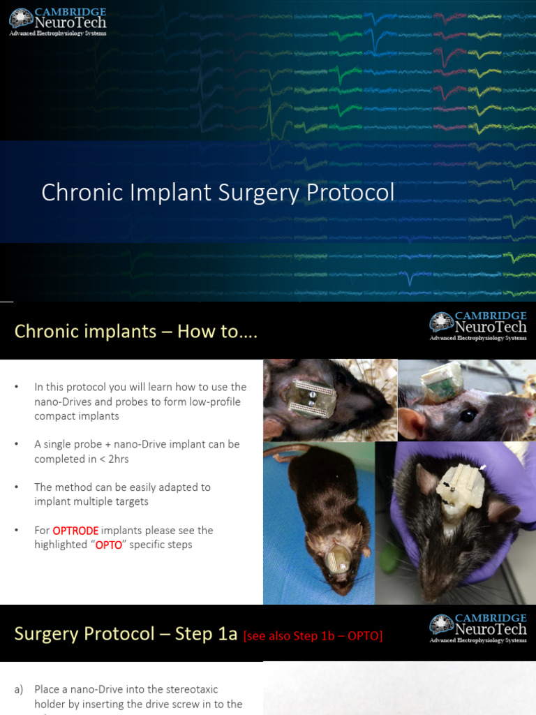 Chronic Implant Protocol Quick Reference | PDF