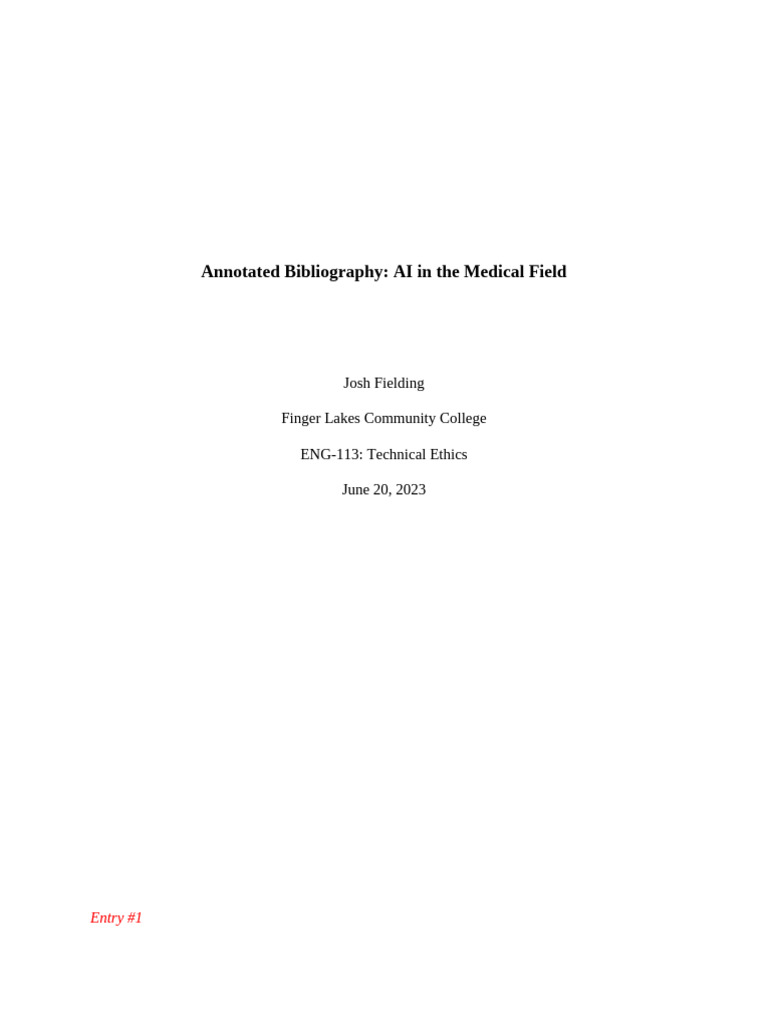 Annotated Bibliography | PDF