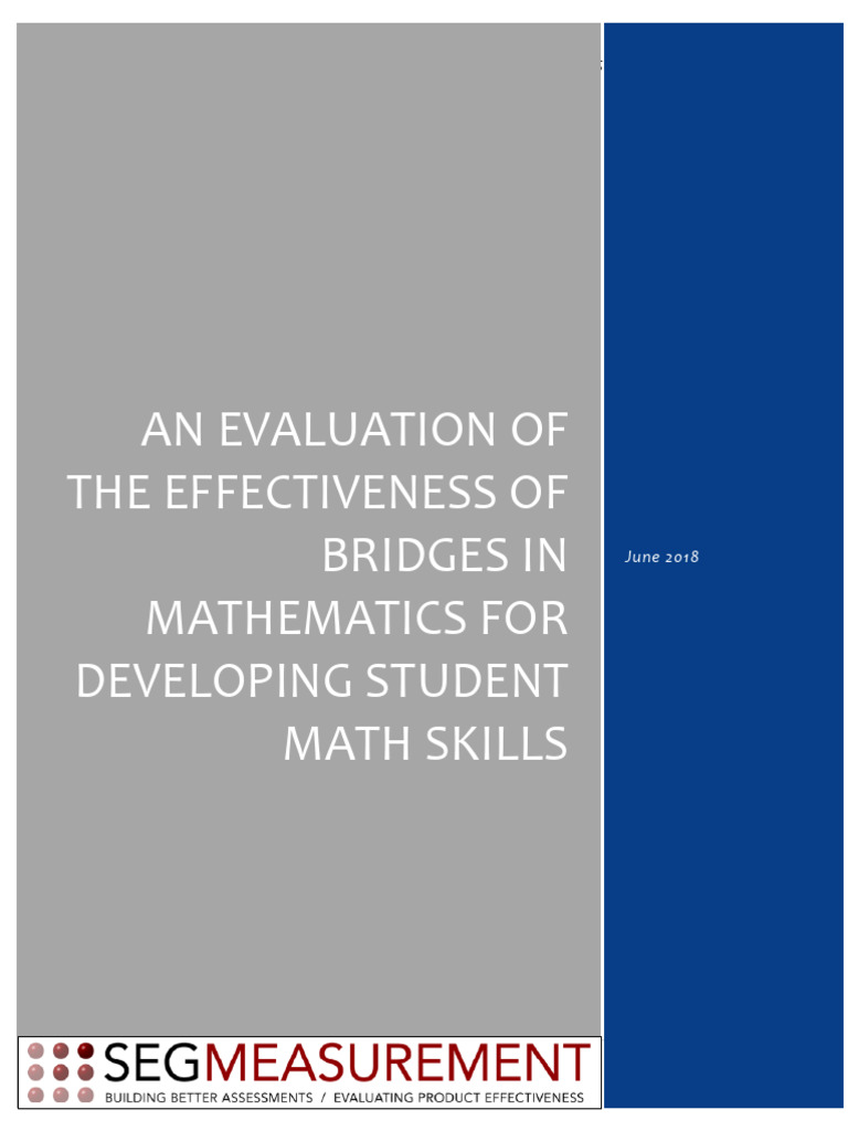 Bridges in Mathematics: Student Skill Impact | PDF | Quantitative ...