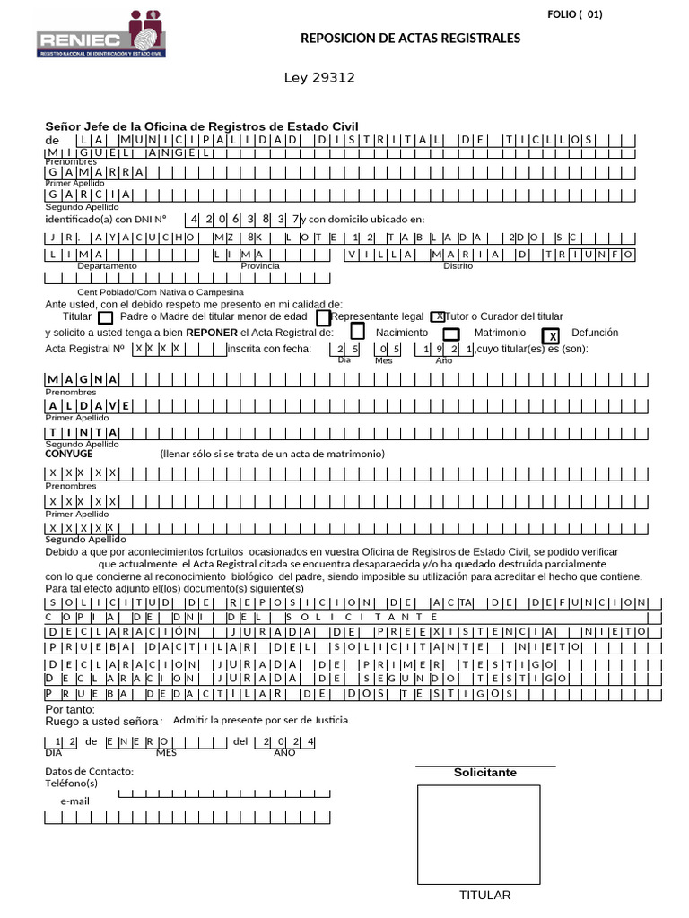 Rectificacion Orec | PDF