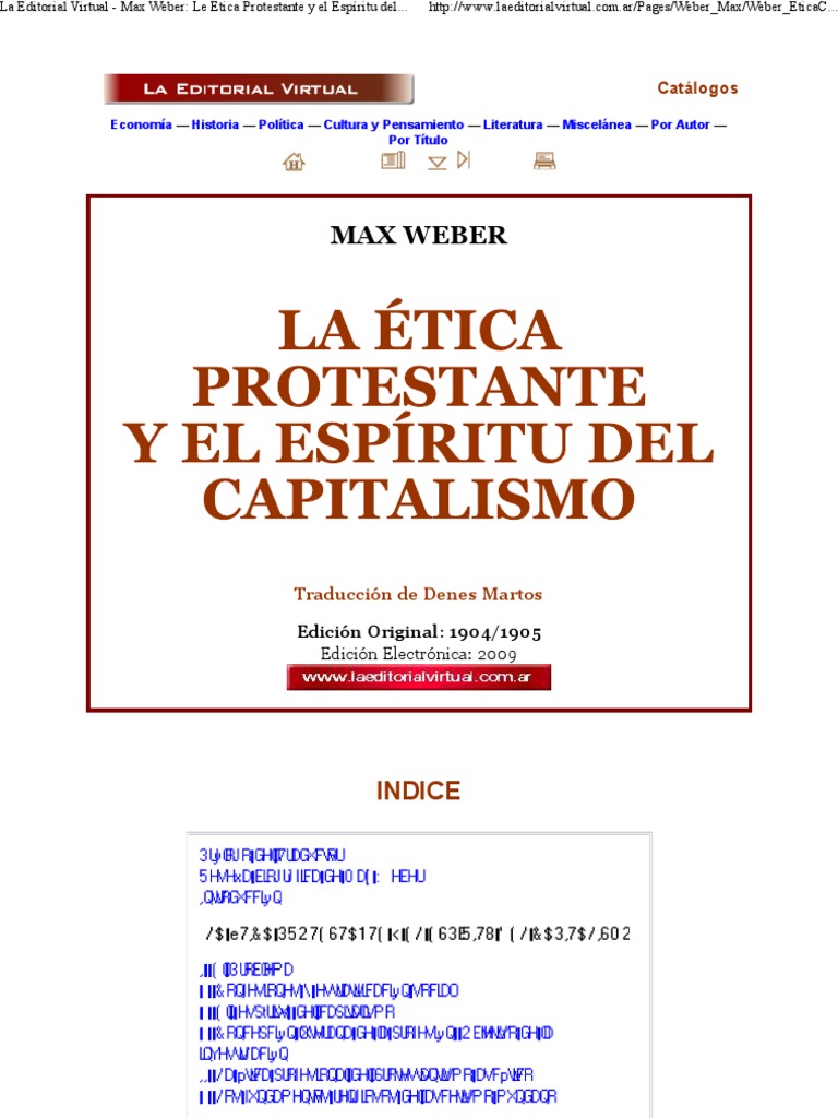 1La Editorial Virtual Max Weber_ Le Ética Protestante y el Espíritu del Capitalismo John