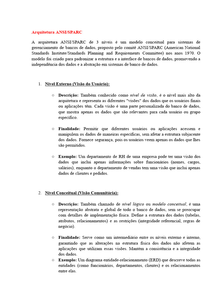 Ansi Sparc Full Form