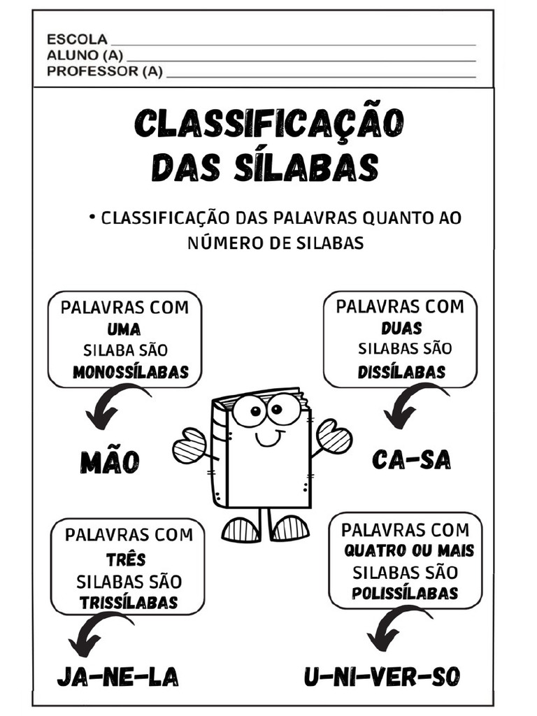 Classificação de silabas - 3º ano | PDF