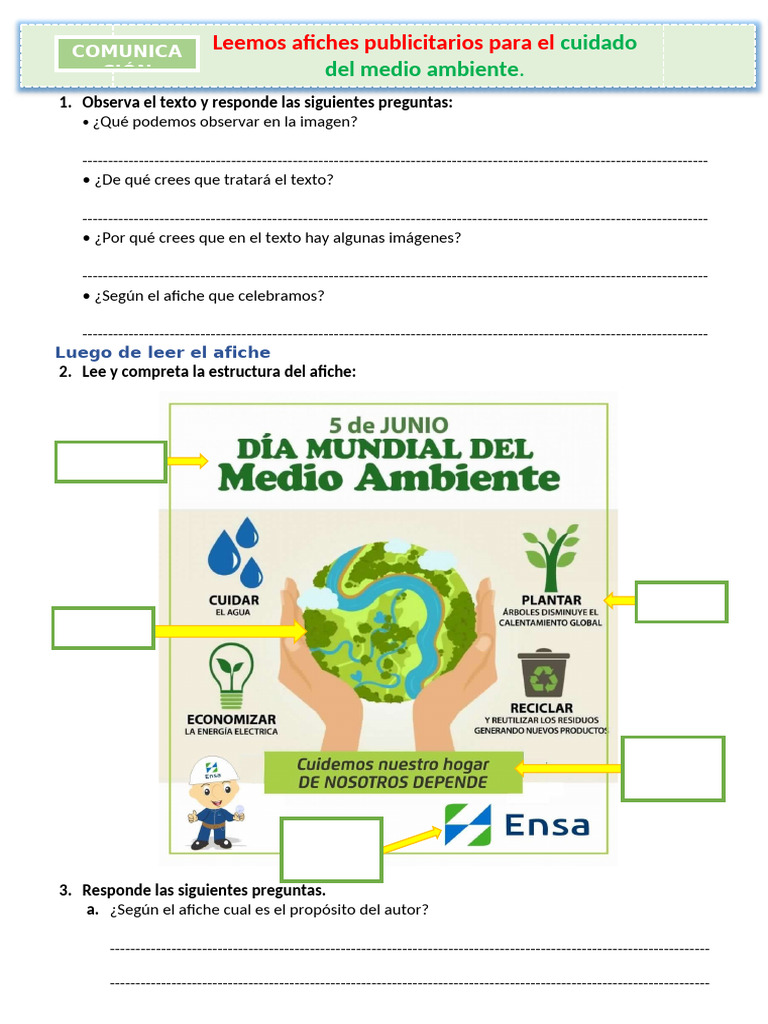 Afiches para el Cuidado del Medio Ambiente | PDF | Póster