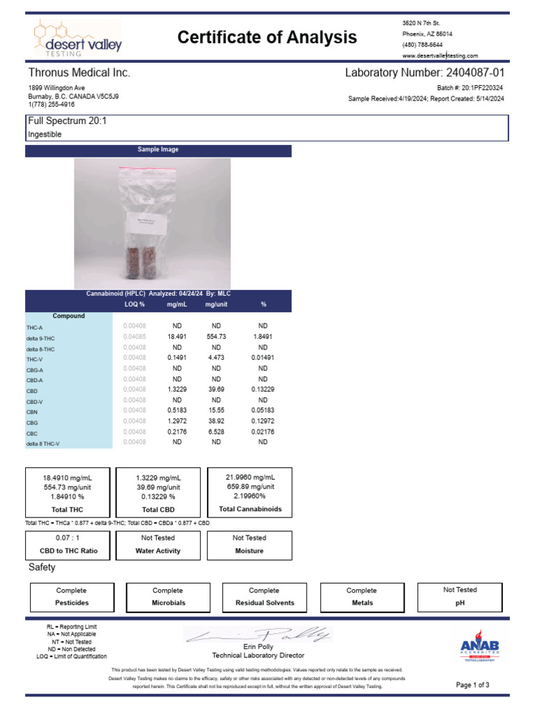 20-1 CoA | PDF