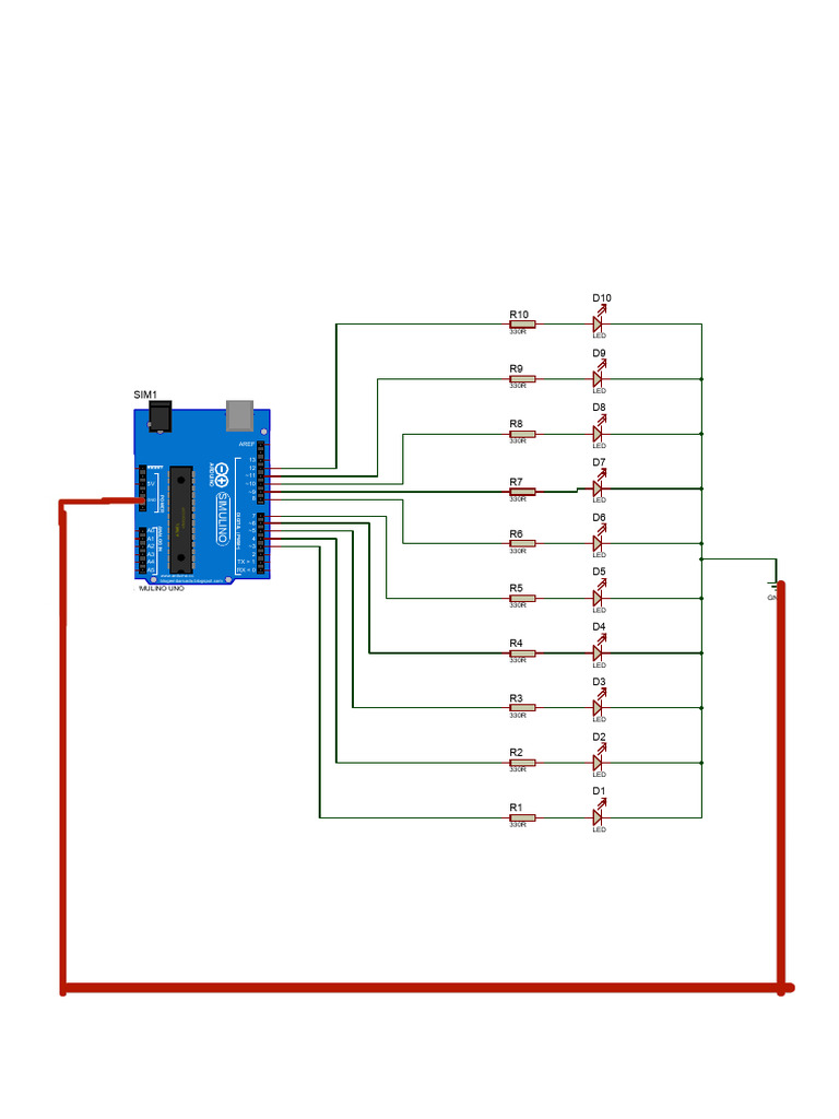 LED_chaser_or_pattern_circuit_using_Arduino_UNO_Circuit_diagram | PDF