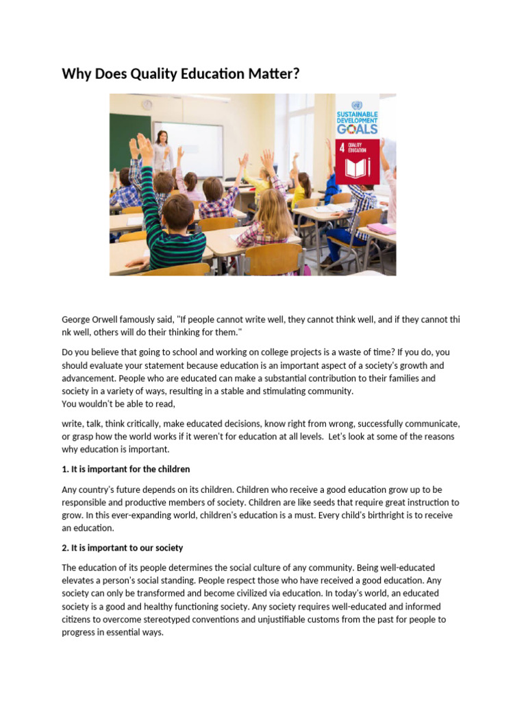 Quality Education | PDF