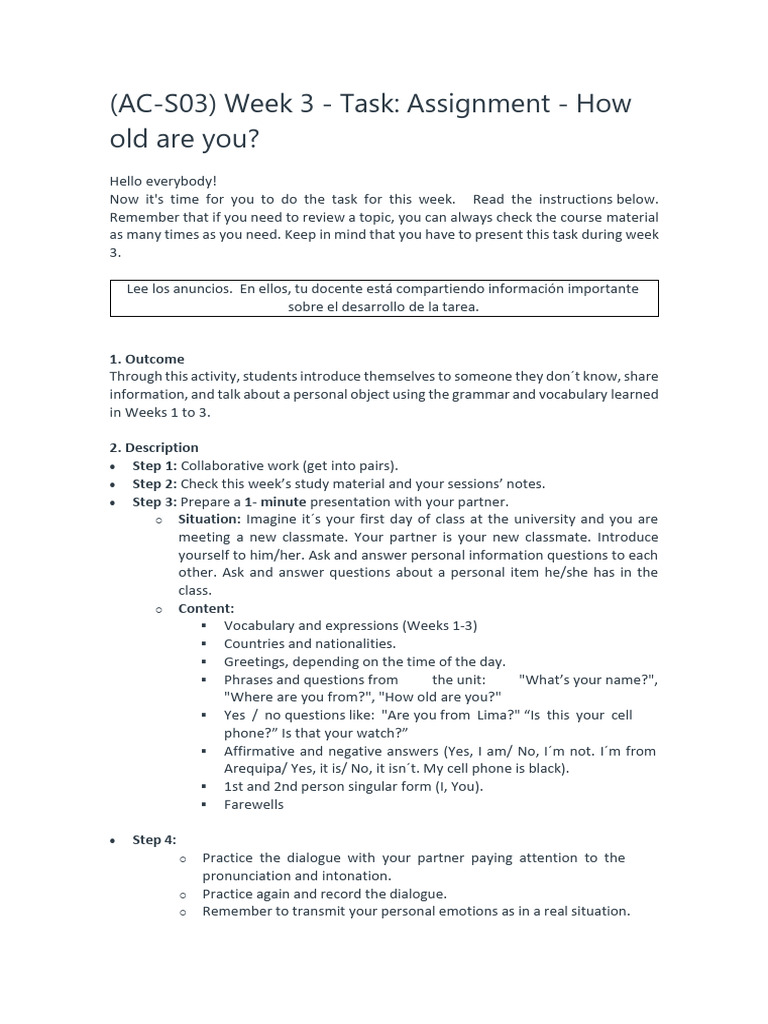 Week 3 - 1 Tare | PDF