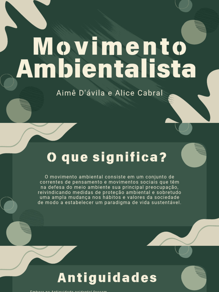 Movimento Ambientalista - SigmaSocio | PDF