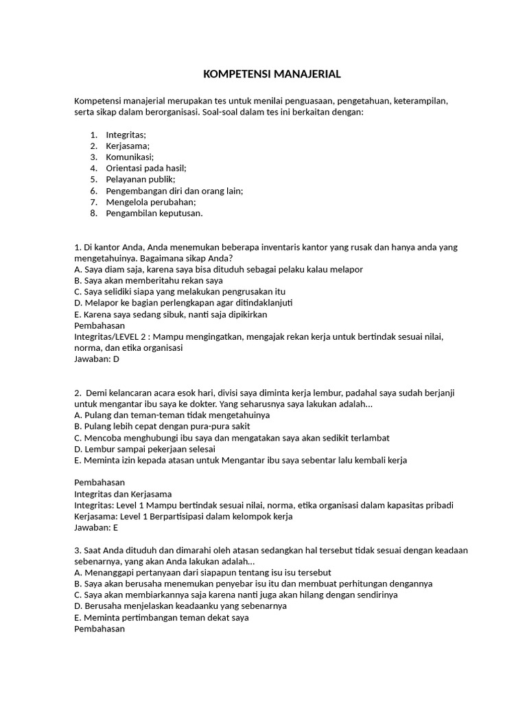 Keterampilan Manajerial untuk Kesuksesan