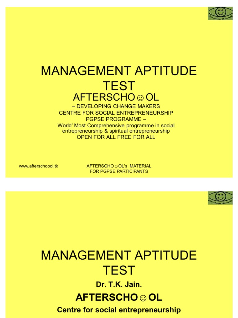 Management Aptitude Test 13 Nov | PDF | Interest | Business
