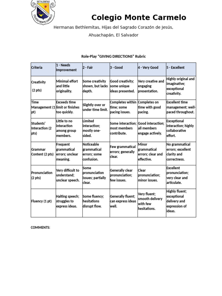 Role Play Presentation Pdf