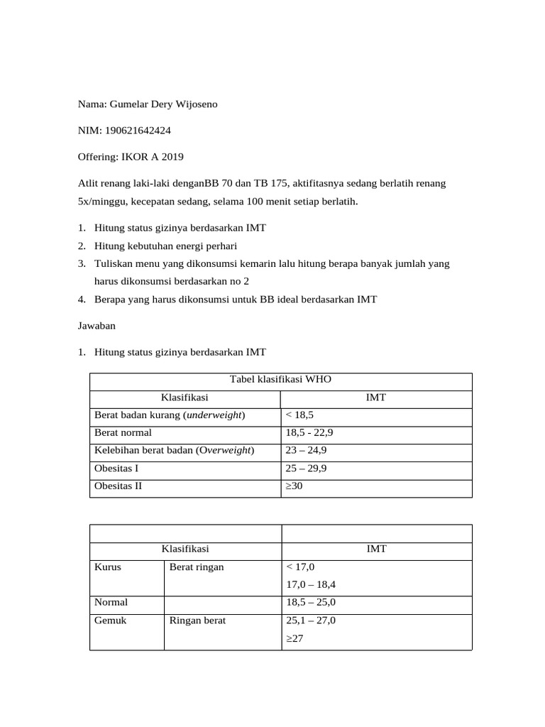 Menghitung IMT | PDF
