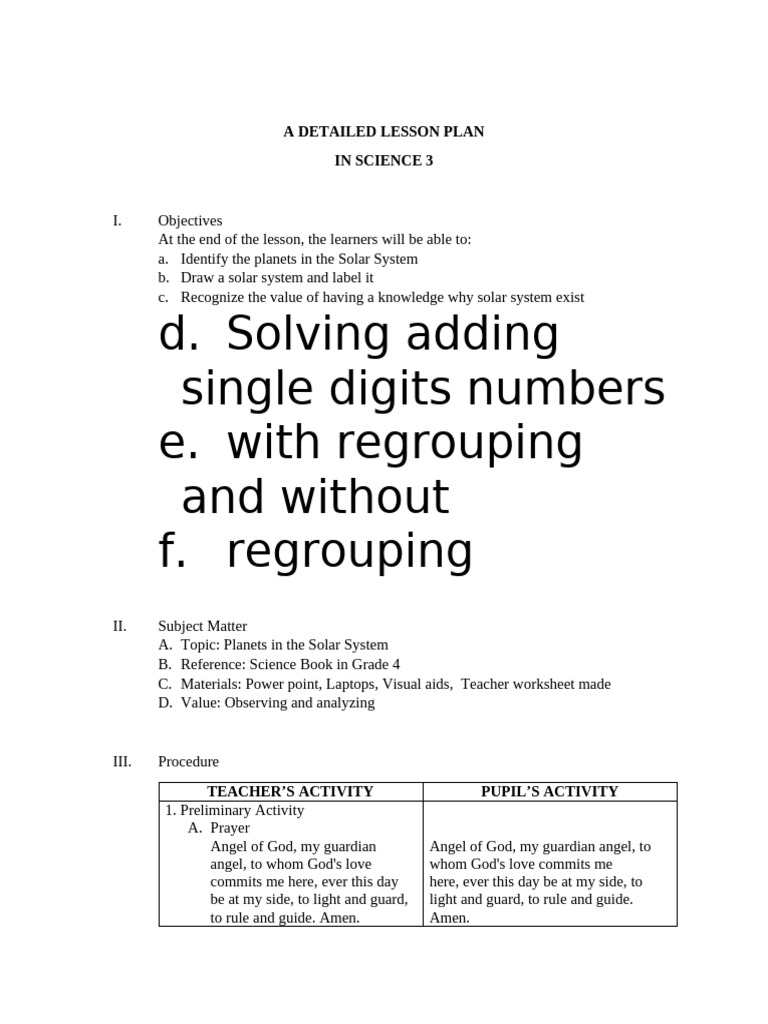 Detailed Lesson Plan In Science Pdf