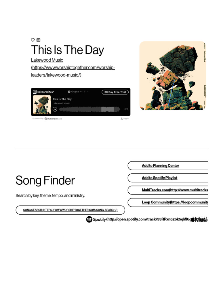 This is the day lakewood music lyrics and chords worship together pdf