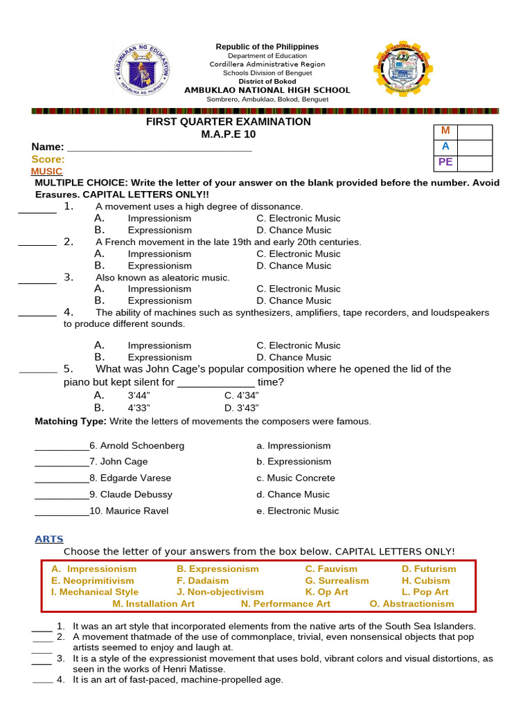 Mapeh 10 | PDF