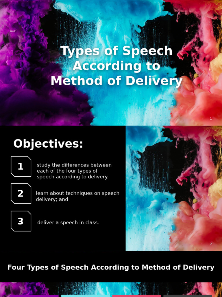 Oral Comm. Lesson 6 Types of Speech According To Method of Delivery ...