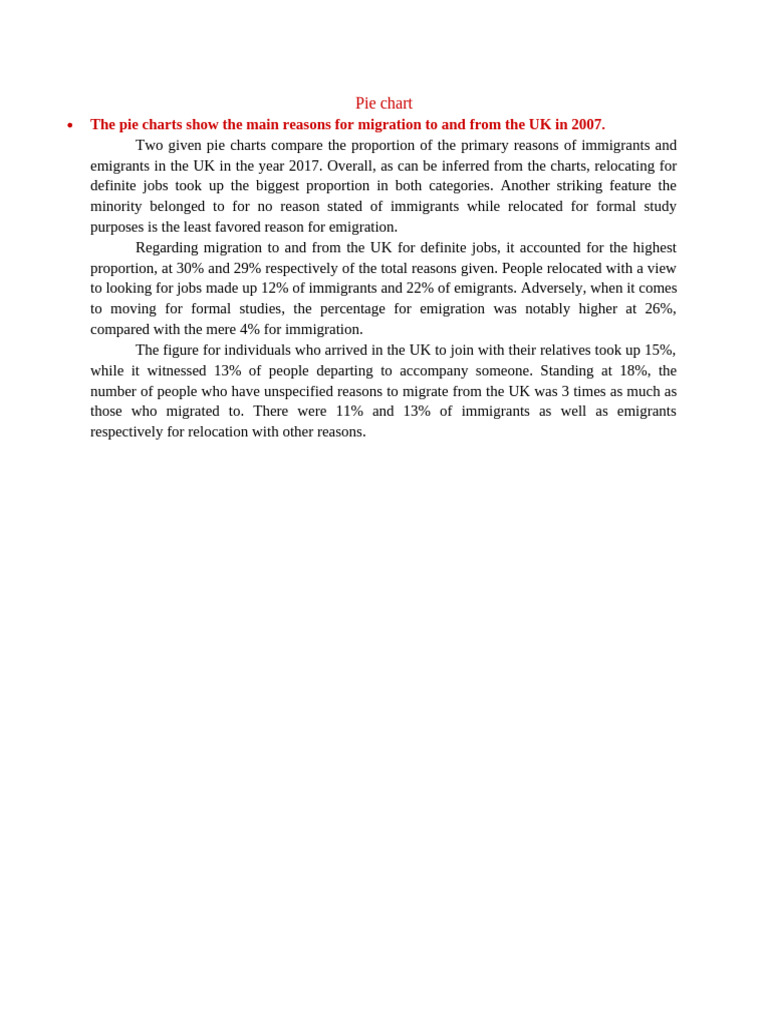 IELTS Writing Task 1 - Pie Chart | PDF