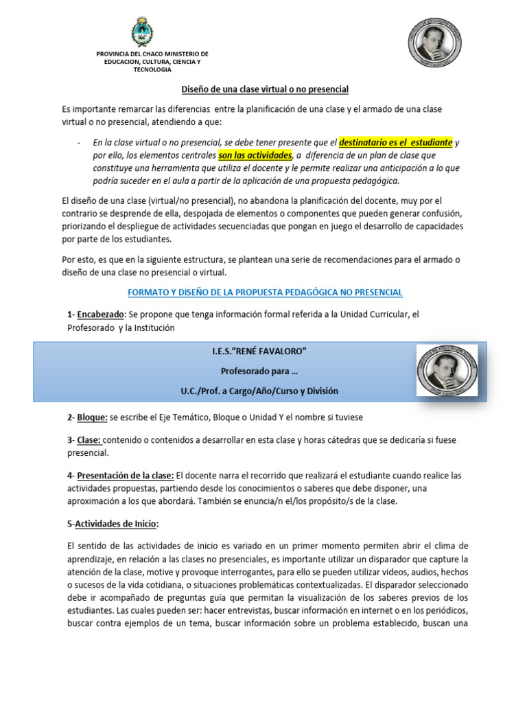 Como Diseñar Una Clase Virtual o No Presencial | PDF