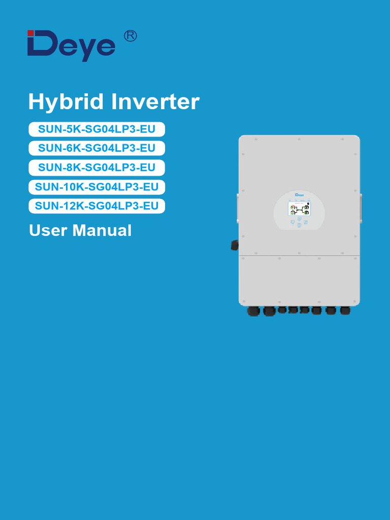 Instructions - Sun 5 12k sg04lp3 Eu - 240813 - en | PDF