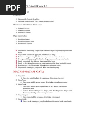 Rangkuman Ipa Fisika Smp Kelas 8 Pdf