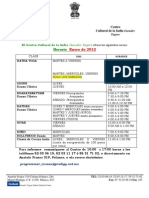 HORARIOS ENERO