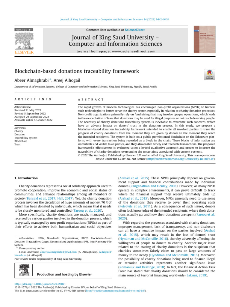Journal of King Saud University Computer and Information Sciences PDF