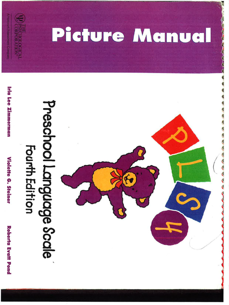 Preschool Language Scale Fourth Editionstimulus Book Pdf