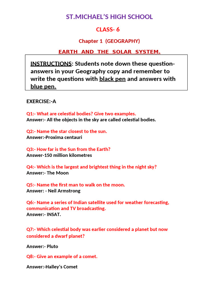 Earth And Solar System Pdf