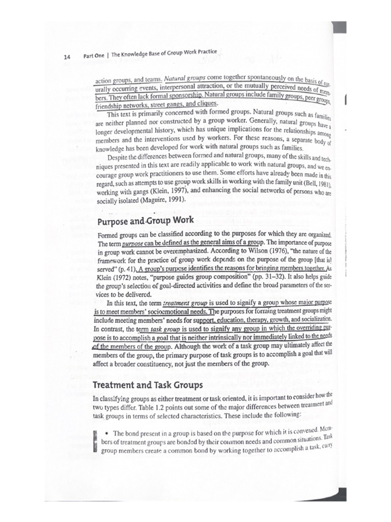 Treatment and Task Group | PDF