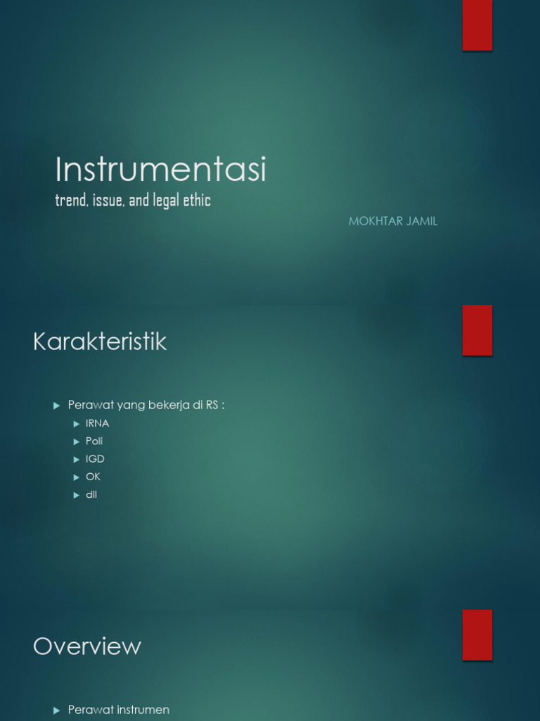 Trend, Issue, and Legal Ethic Perawat Instrumen | PDF | National ...