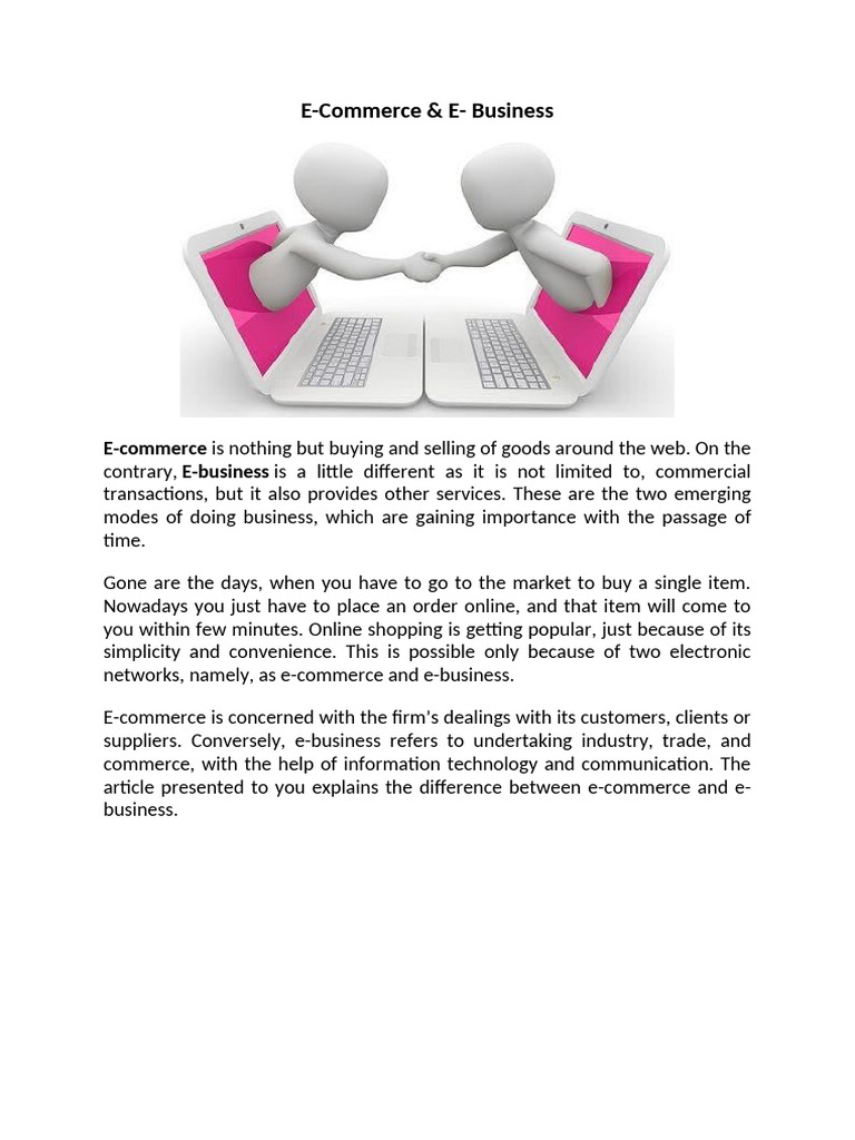 Types of e Commerce | PDF