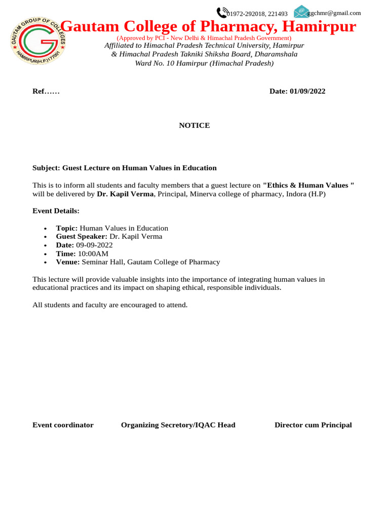 Notice Human Values | PDF