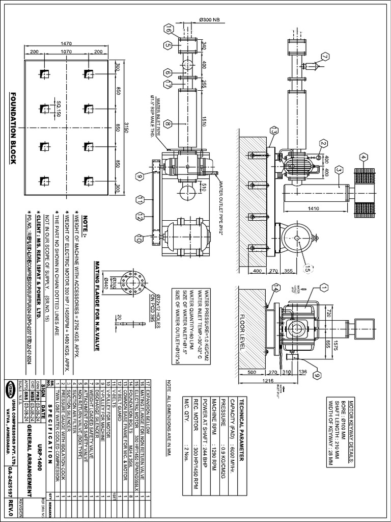 GA Lobe Compressor 6000 m3hr | PDF