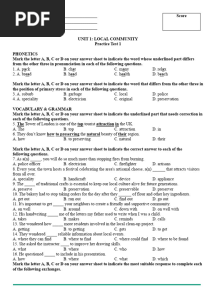 G9 Practice Test 1 Unit 1