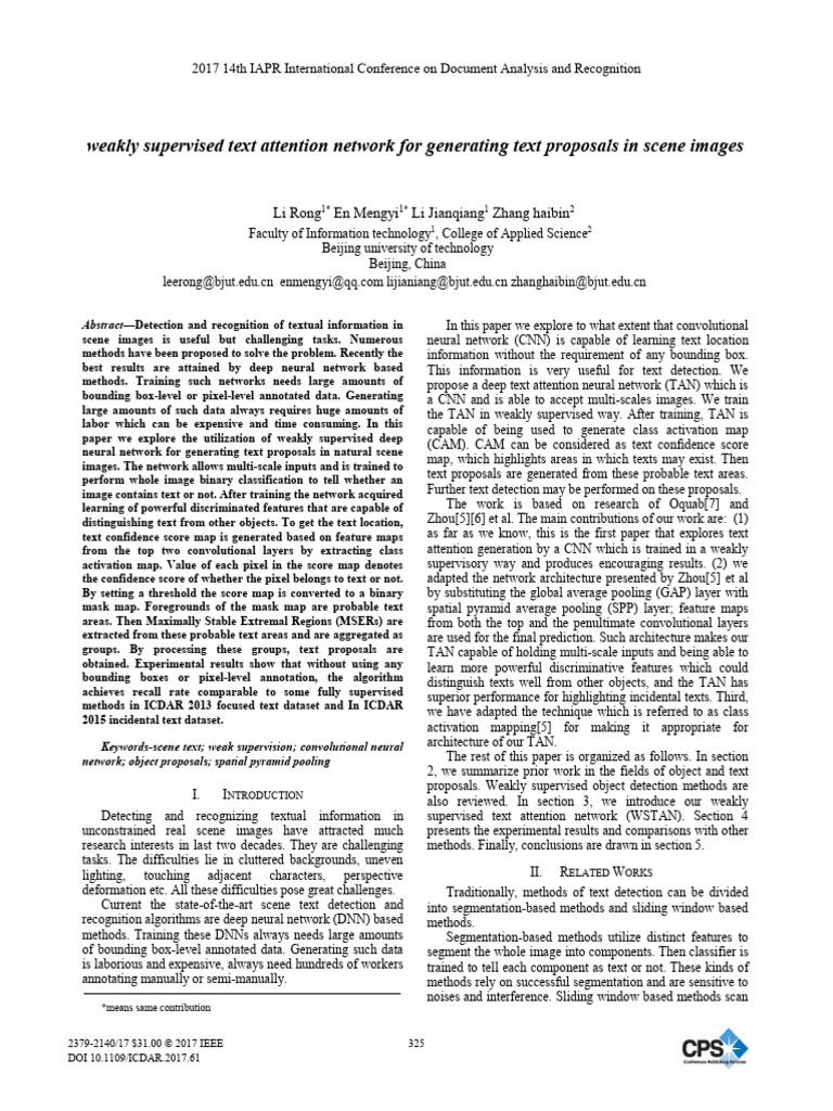 Weakly Supervised Text Attention Network For Generating Text Proposals ...
