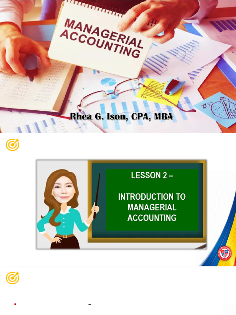 Lesson 2 Managerial Accounting Pdf Management Accounting Accounting