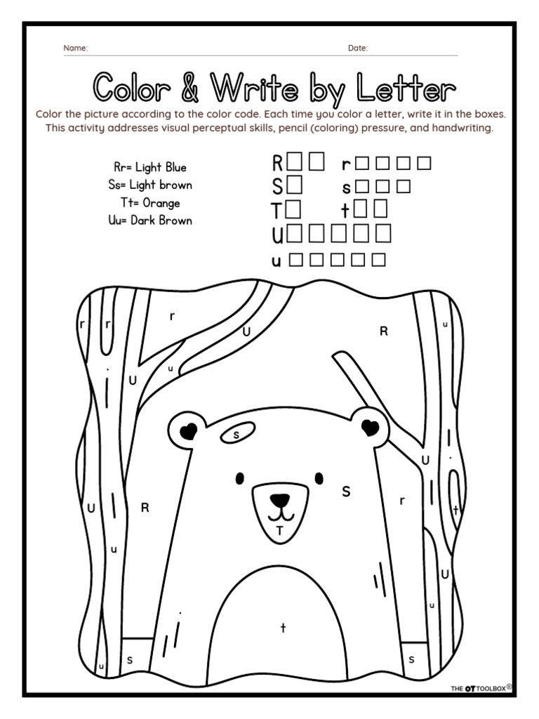 Color by Letter Worksheet Set PDF