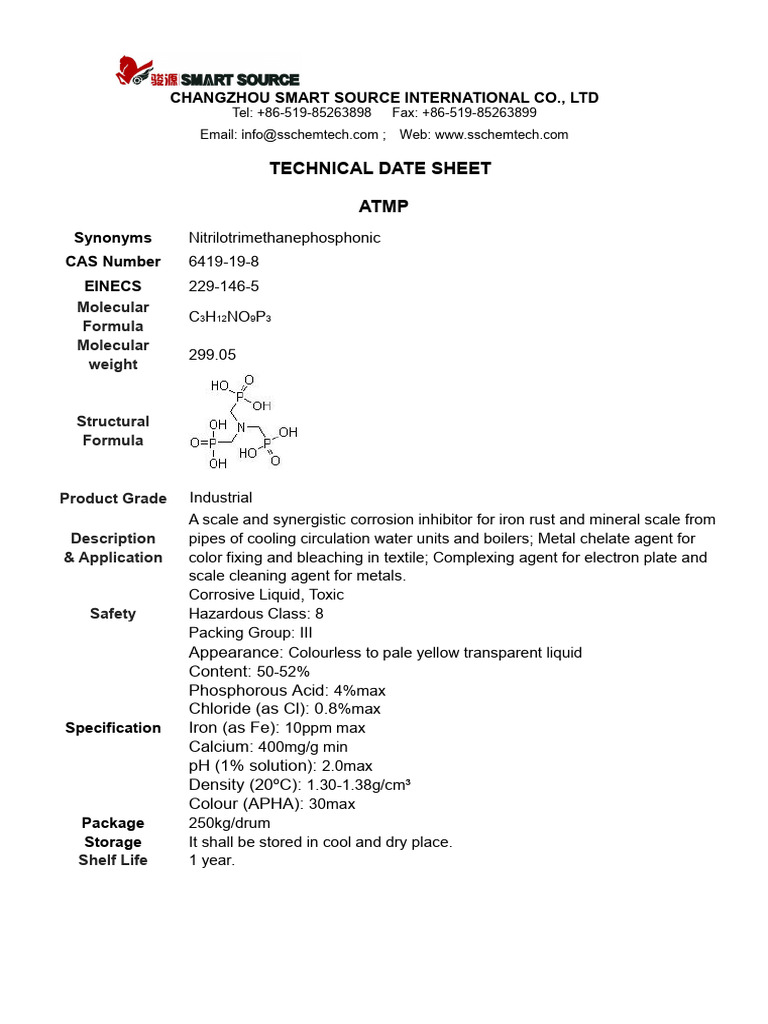 ATMP Technical Data Sheet | PDF