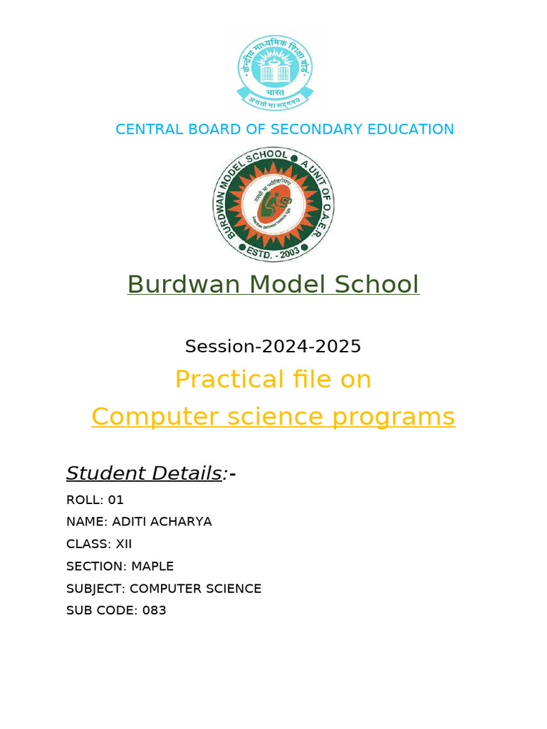 Bms Pactical File 12 | PDF