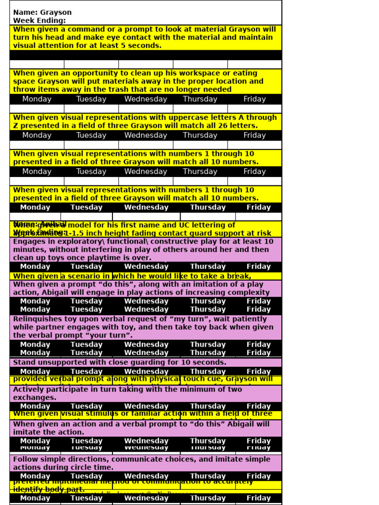 Master daily goal tracker pdf