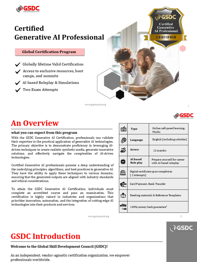 Certification in Generative AI Professional PDF | PDF