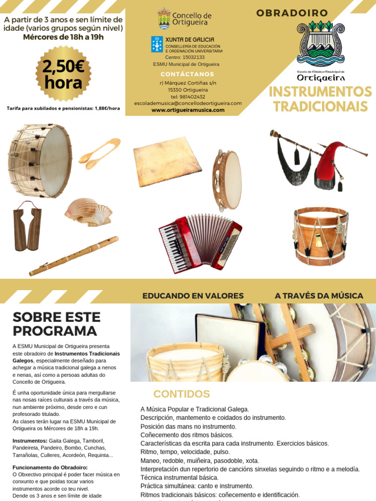 Instrumentos Tradicionais - Obradoiro | PDF