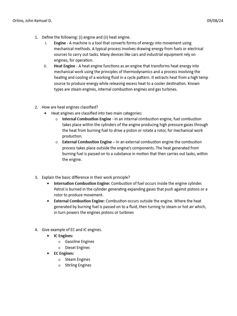 ME0017-Assignment 1 | PDF | Internal Combustion Engine | Computers