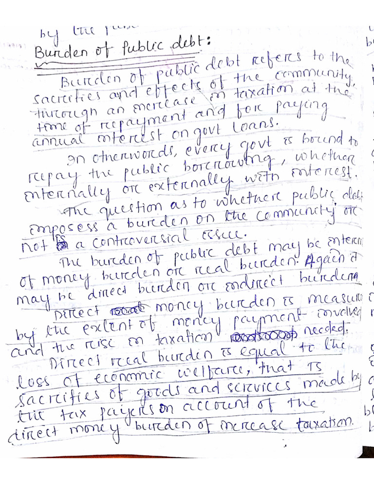Burden of Public Debt | PDF