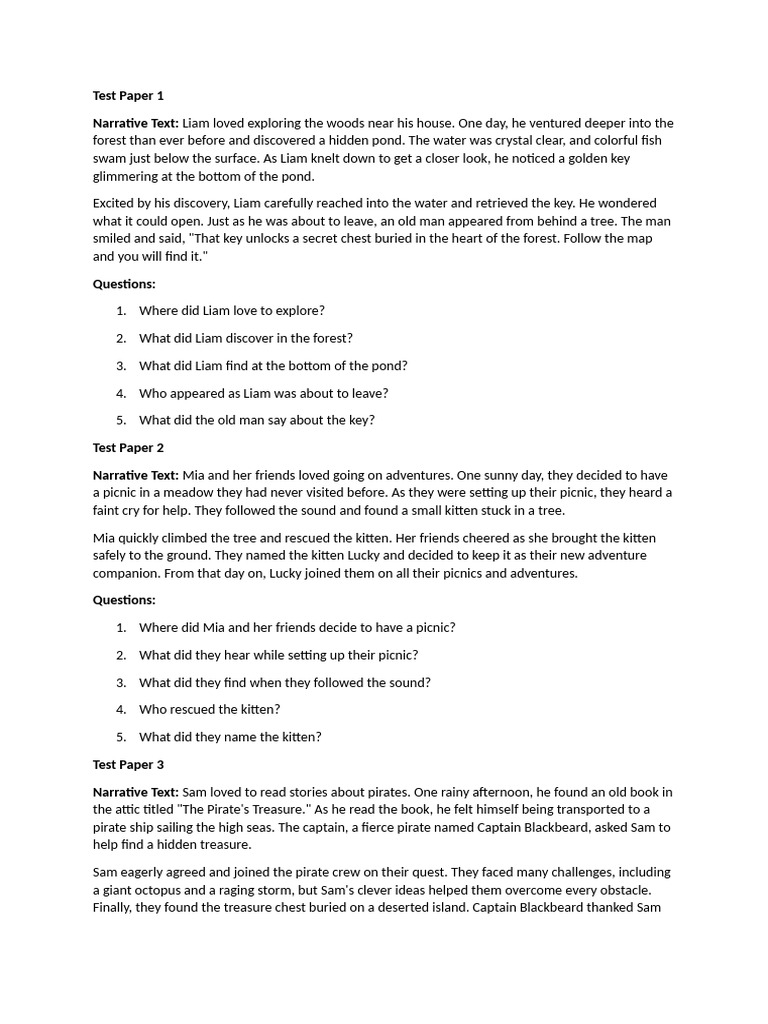 Test Paper 5 | PDF
