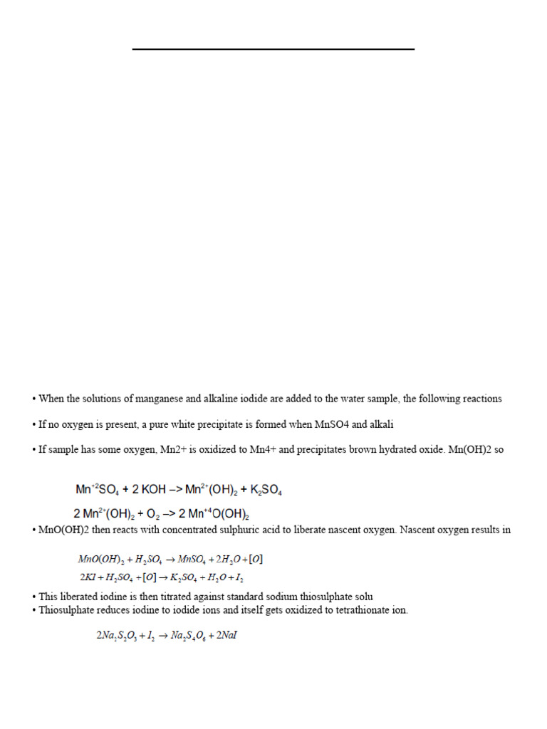 Determination of Biochemical Oxygen Demand Aim | PDF